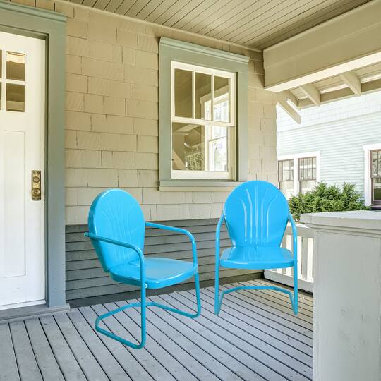 34" Outdoor Retro Tulip Armchair